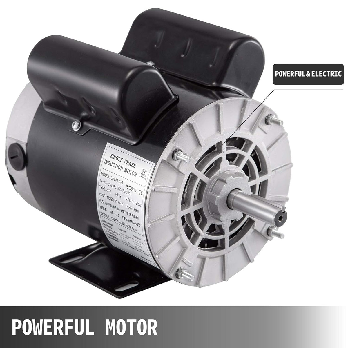 2Hp 3450RPM 115V 230V 56 Frame Single Phase Electric Motor X51843
