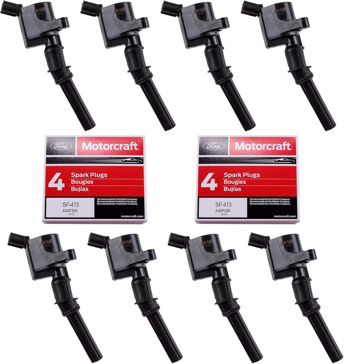 Ignition Coils and Spark Plugs Pack of 8 Pack of 2 I50653