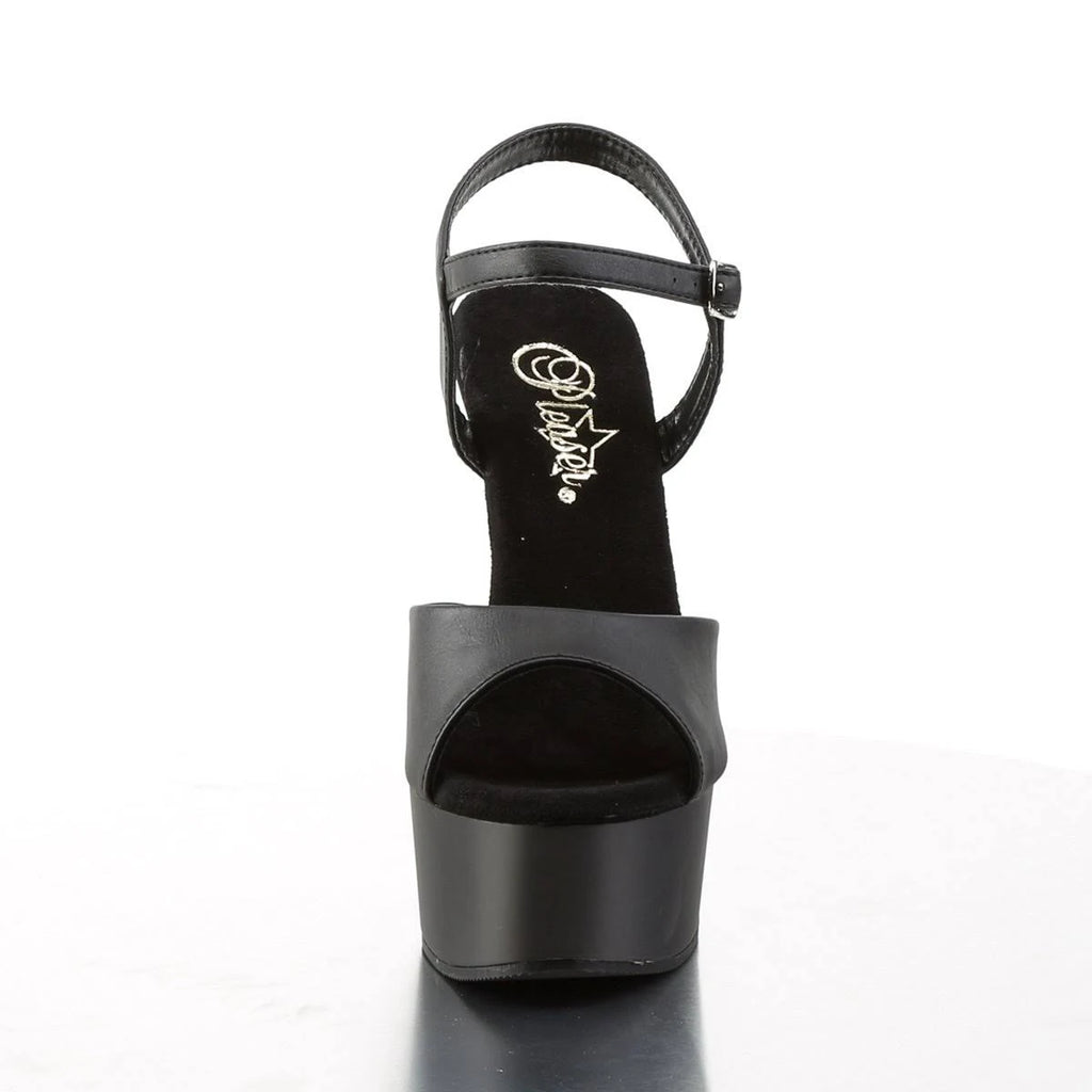 Black Faux Leather Captiva-609 Shoes T74486