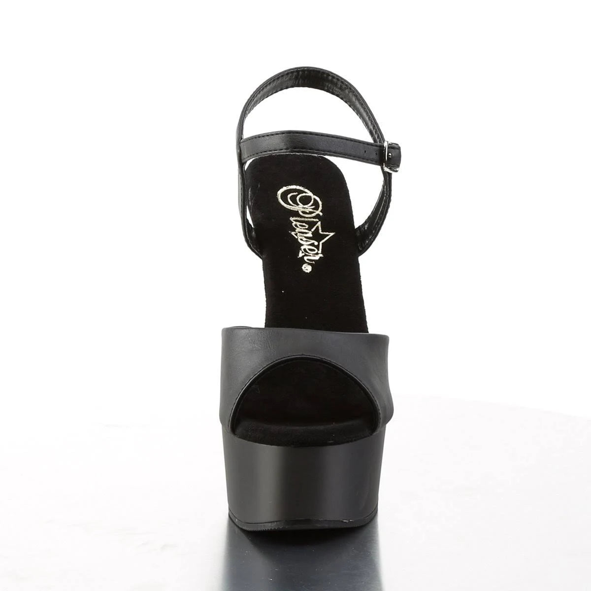 Black Faux Leather Captiva-609 Shoes T74486