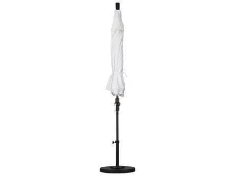 9 ft. Matted White Aluminum Market Patio Umbrella D6483