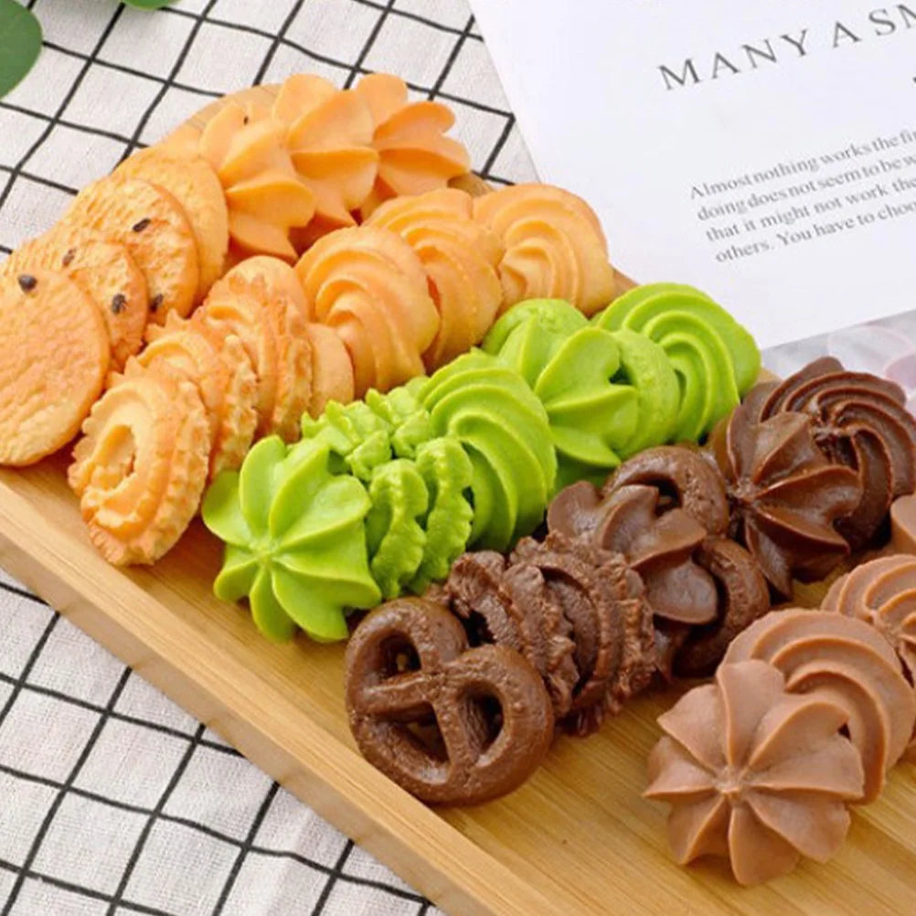 54 Pcs Dollhouse Miniatures Cookies Chocolate Popcorn Biscuit Fake Candy Food Plaything U39270