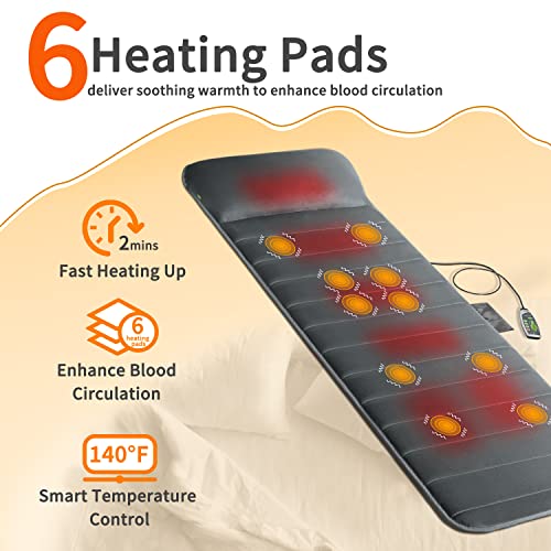Electric Full Body Massage Pad with 10 Vibrating Motors & 6 Heating Pads B697