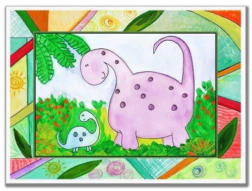 Red Dinosaur Rectangle Wall Plaque B26610