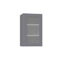 Gray Wall Cabinet with Frosted Glass Door N4430