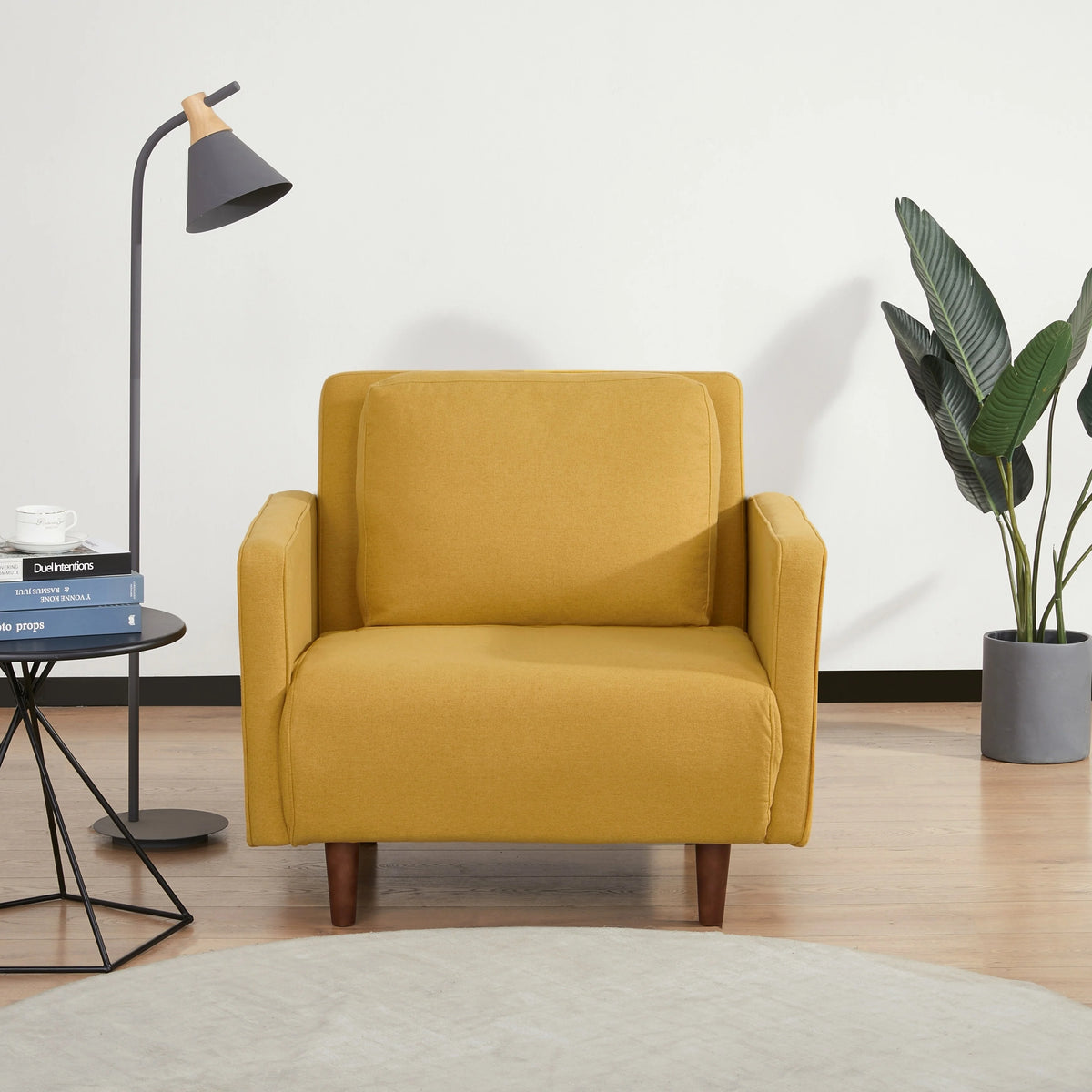 Yellow Sleeper Arm Chair Set of 2 V844