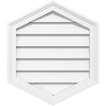 42x22W x 34x22H Vertical Peaked Surface Mount PVC Gable Vent 4/12 Pitch D2229