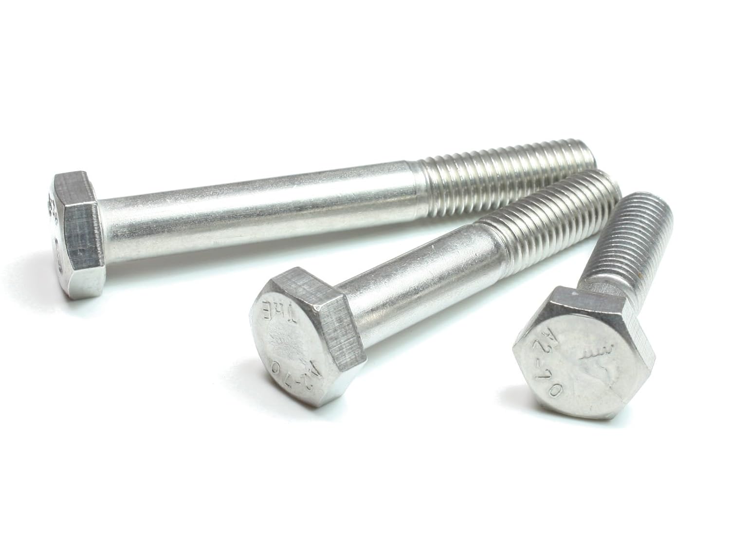 M8-1.25 x 50MM Hex Head Cap Screw Bolts, Stainless Steel 18-8, 100 pcs E198