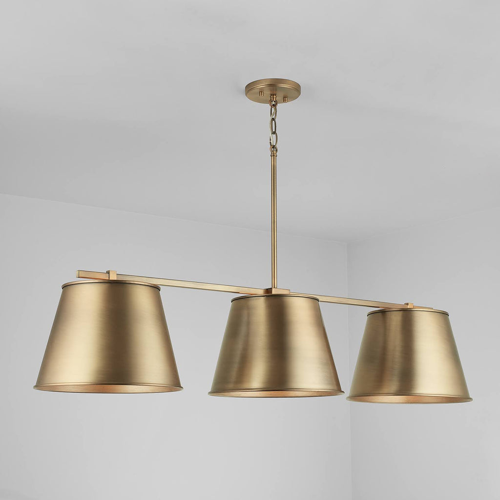 3 Light Island, Aged Brass Q114