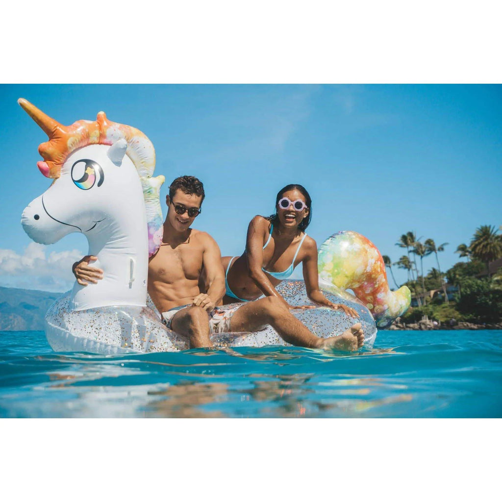 Glitter Unicorn Gigantic Beach Pool Raft W814