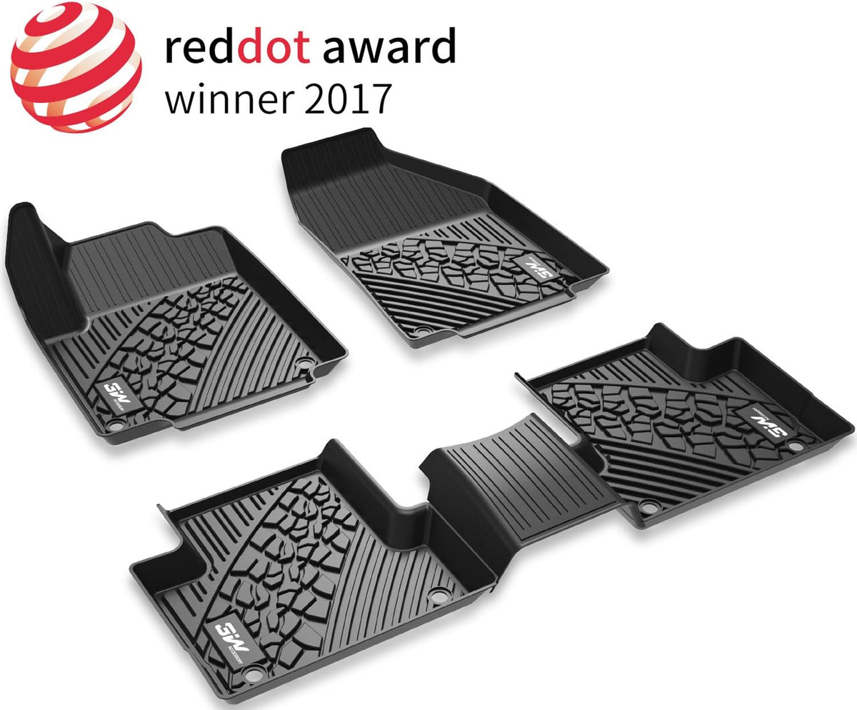 TPE All Weather Custom Fit Floor Liner Full Set Car Mats Black U3656