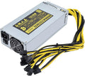 ATX 2000W Miner Power Supply 8 GPU PSU 12AWG E8136