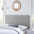 White Fabric Channel Tufted Headboard, King/California King X18461