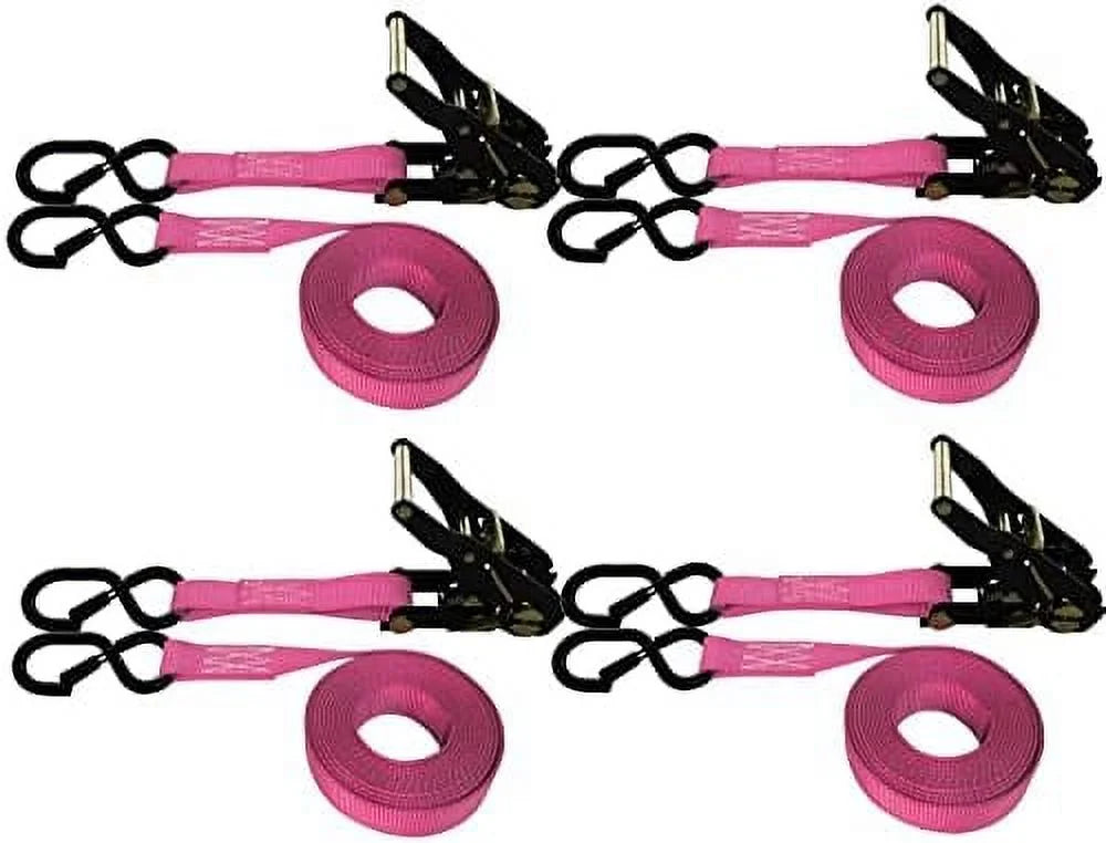 4 Pack Ratchet S-Hook Straps (8 FT) Y639421
