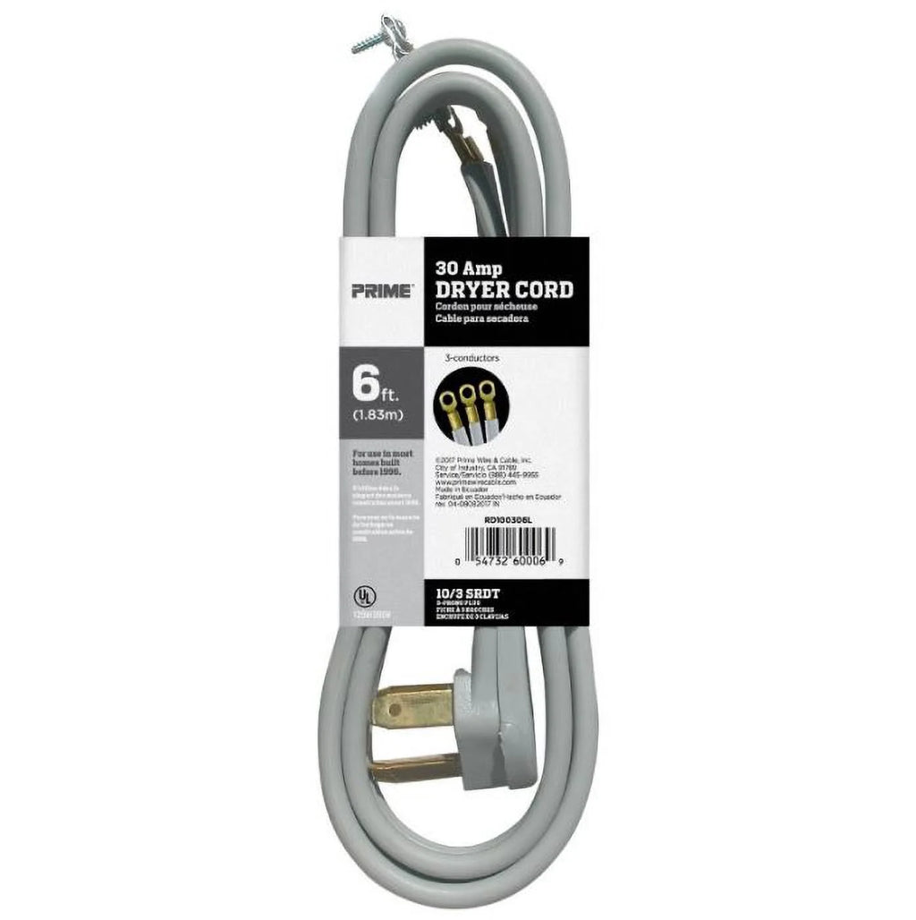 10/3 30 Amp 3-Wire Dryer Cord, 10 Pack K46002