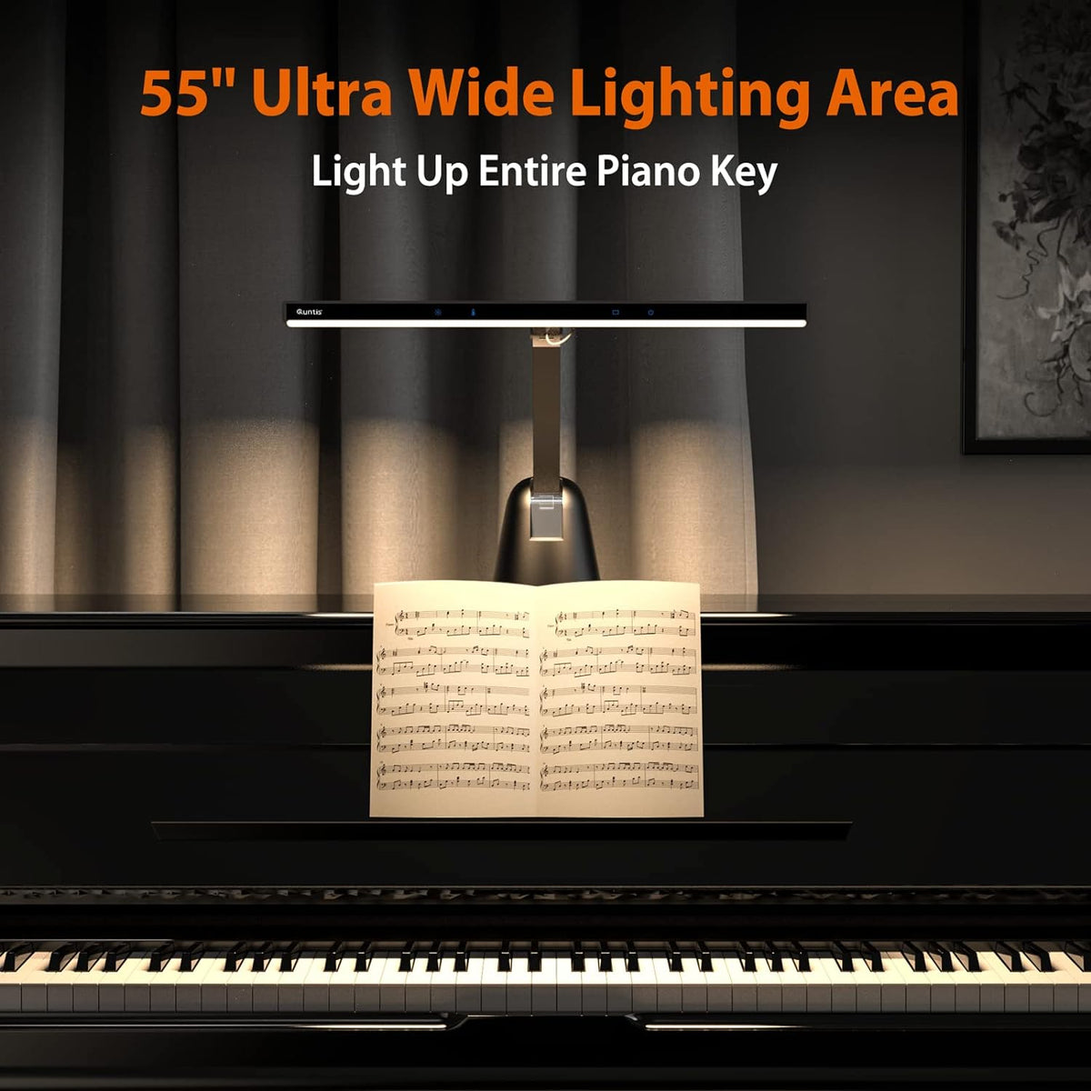 Piano Light with Auto-Dimming LED Lamp X490