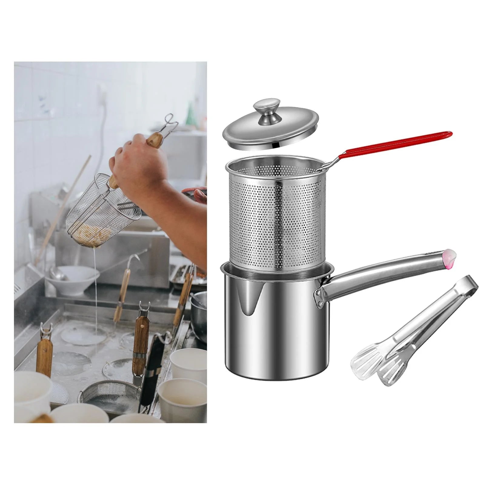 Nonstick Deep Frying Pot with Handles 1.2L D88541