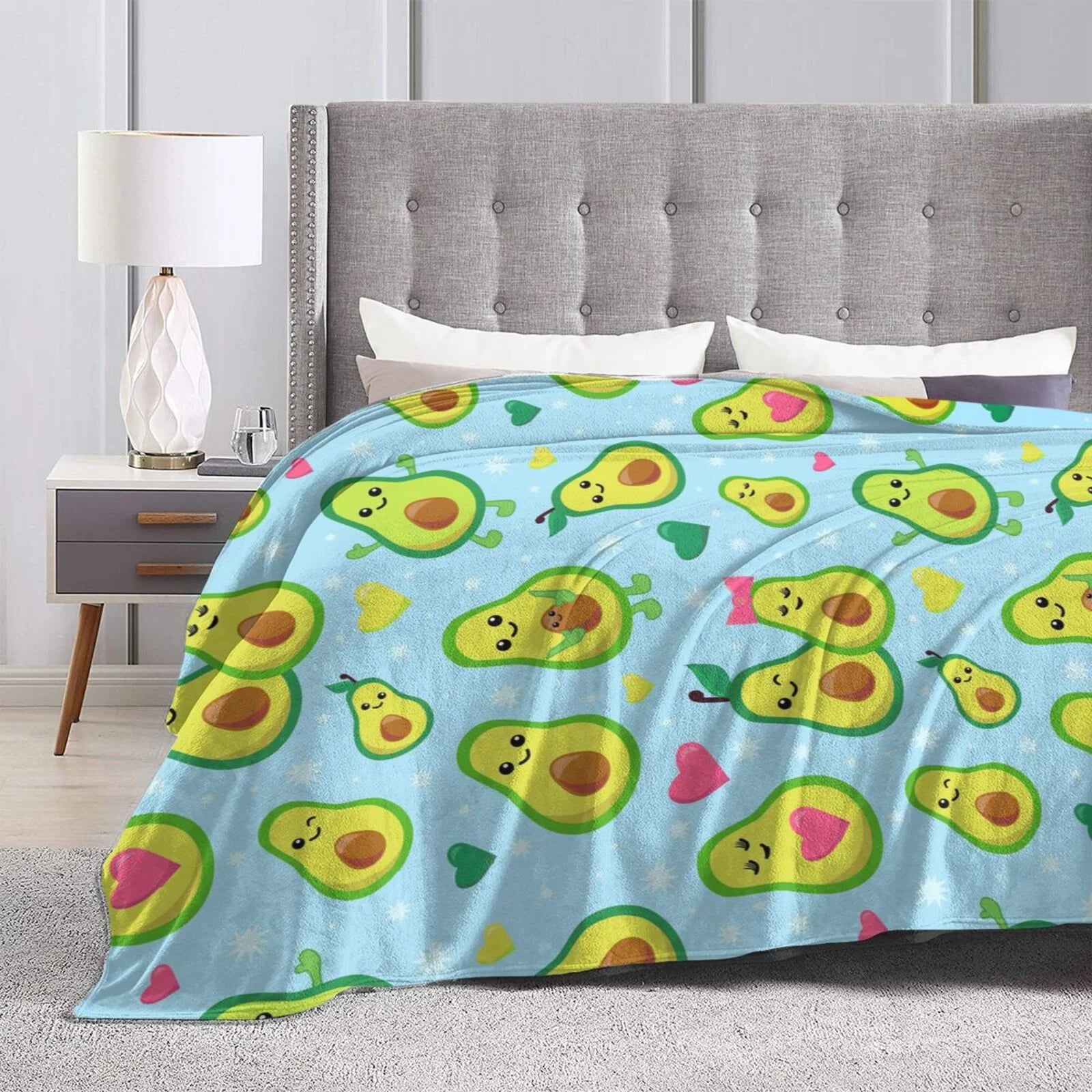 Fleece Plush Cartoon Avocado Flannel Blanket (40"X30") C17504