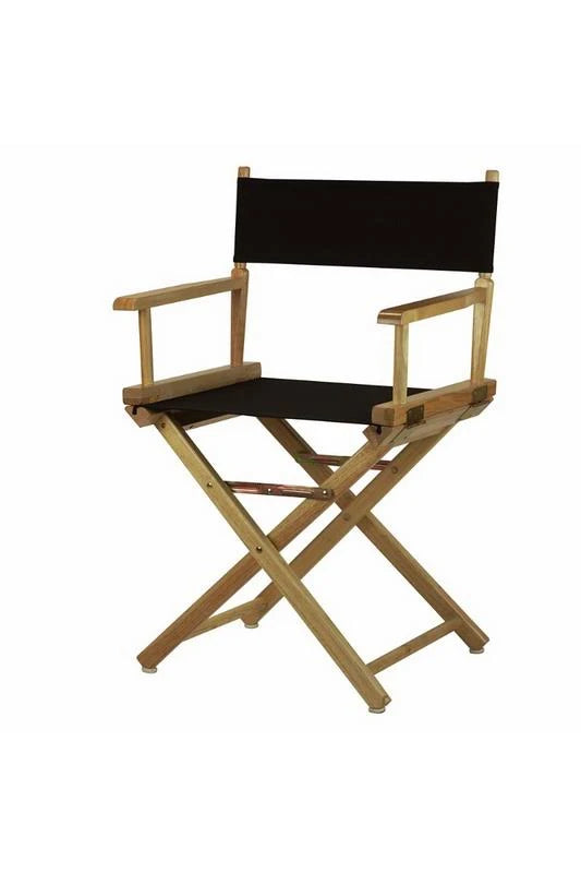 Natural Frame Red Canvas Director's Chair I7453