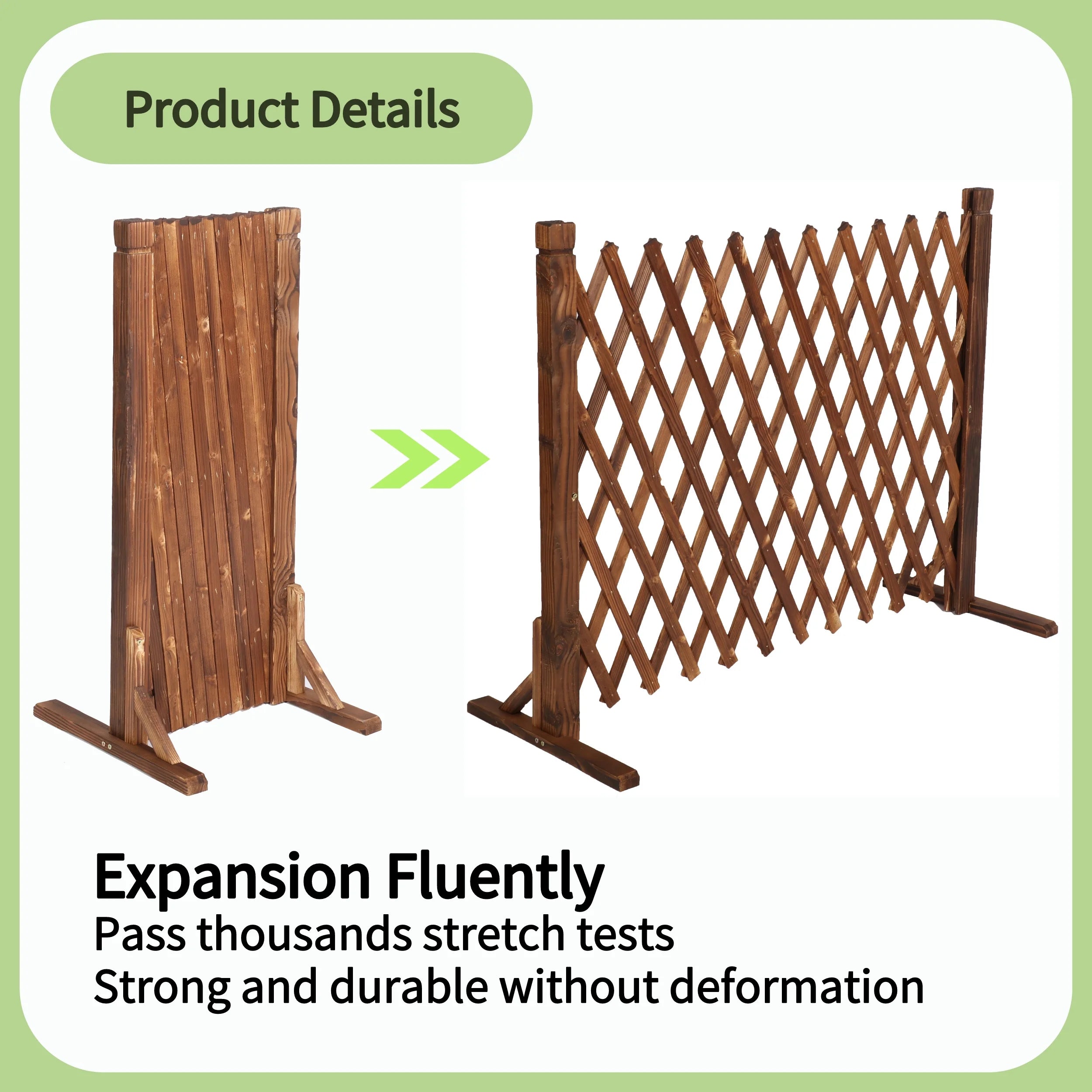 2 Pack Extendable Wood Fence Pet Gate F813