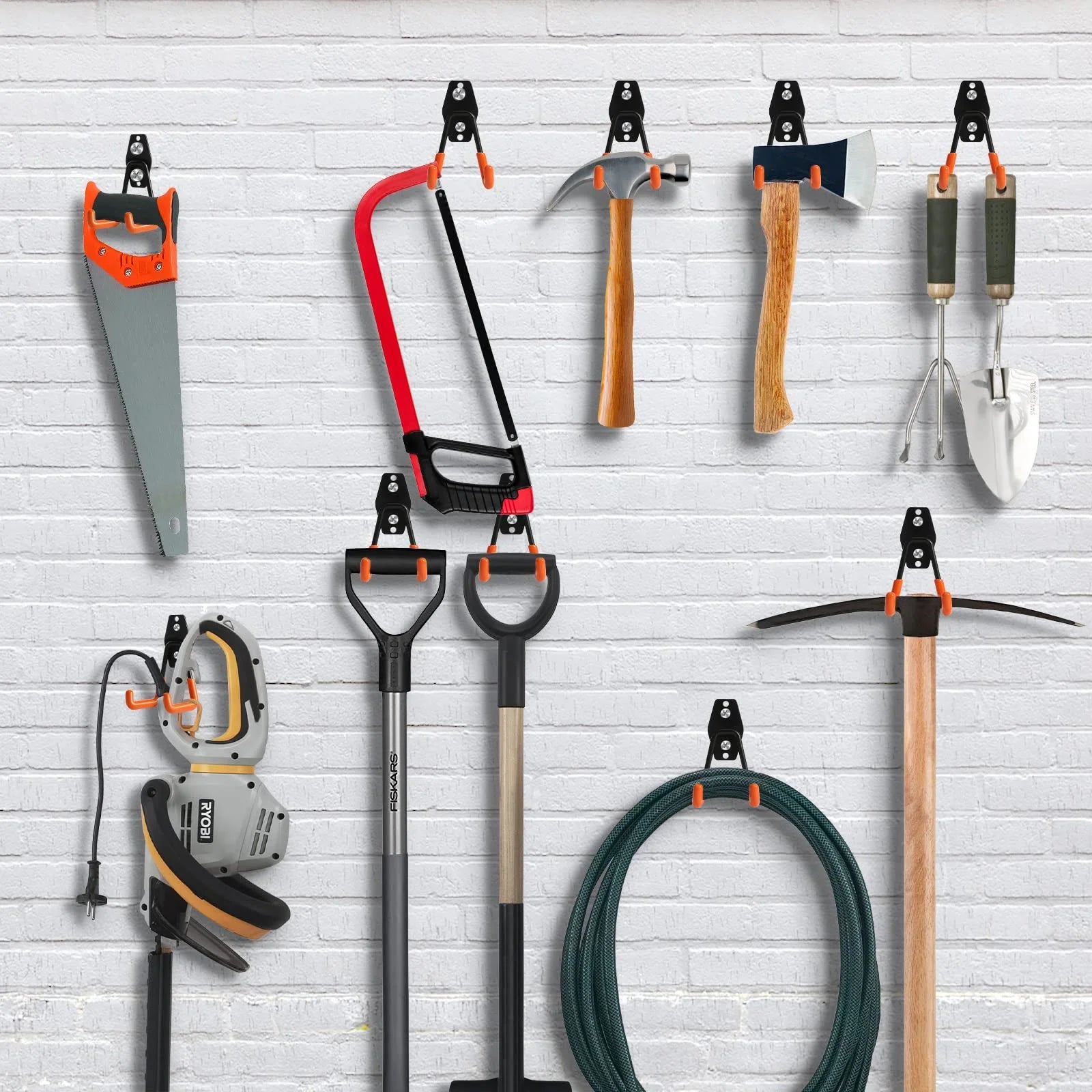 12 Packs Heavy Duty Steel Garage Storage Hooks with Tool Hangers X233