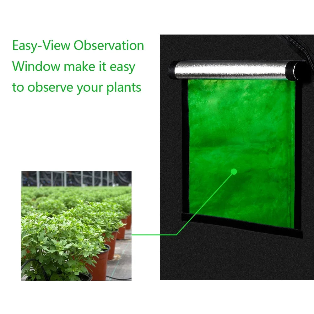 Black Hydroponic Plant Growing Tent with Window I15724