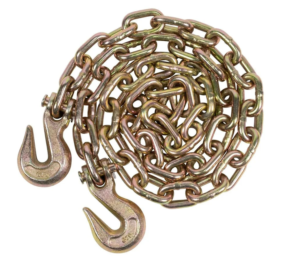4 Pack 1/2 Inch x 20 FT Grade 70 Binder Chain with Clevis Grab Hooks S912