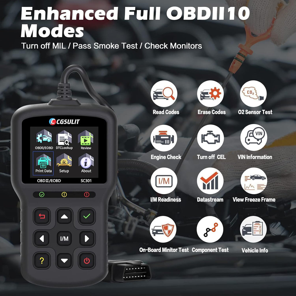 OBD2 Scanner Diagnostic Code Reader with Reset, Black Pack of 2 P638102