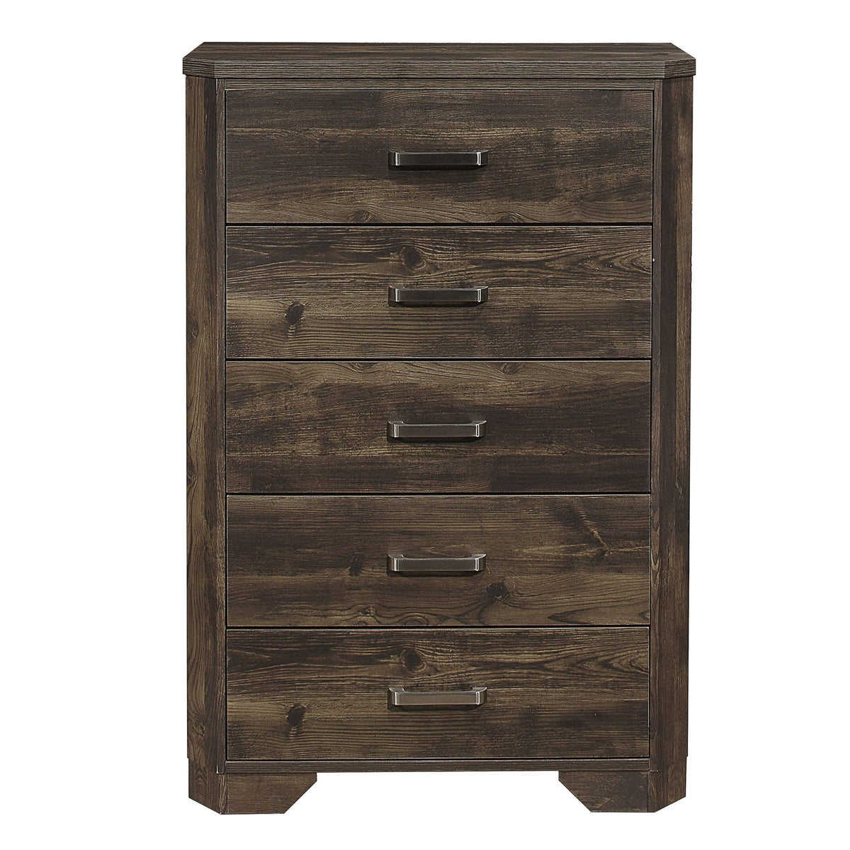 5 Drawer Wooden Chest, Brown D534374
