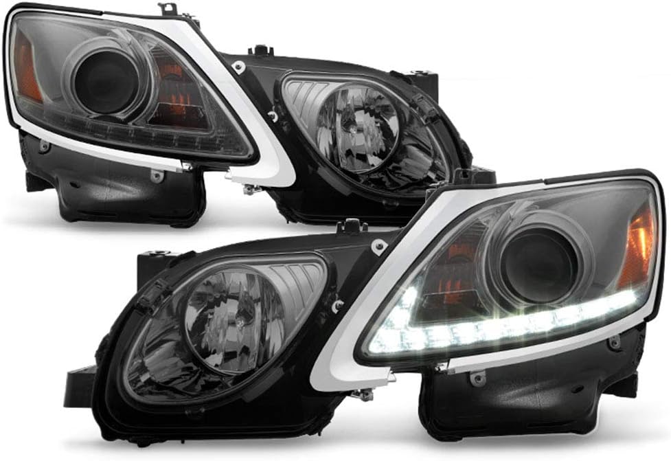 Smoked Lens LED Strip Projector Headlights D447