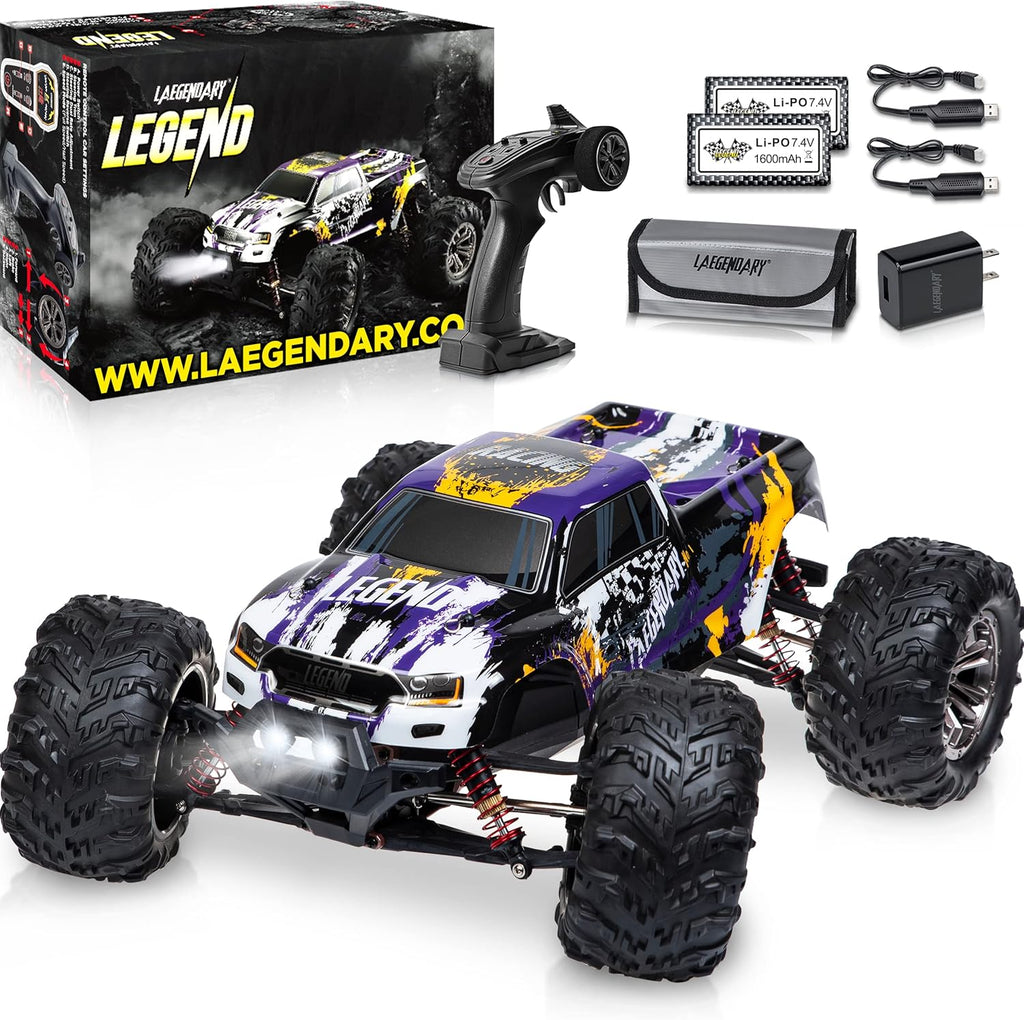 Purple Yellow 4x4 Off Road Waterproof RC Car W7330