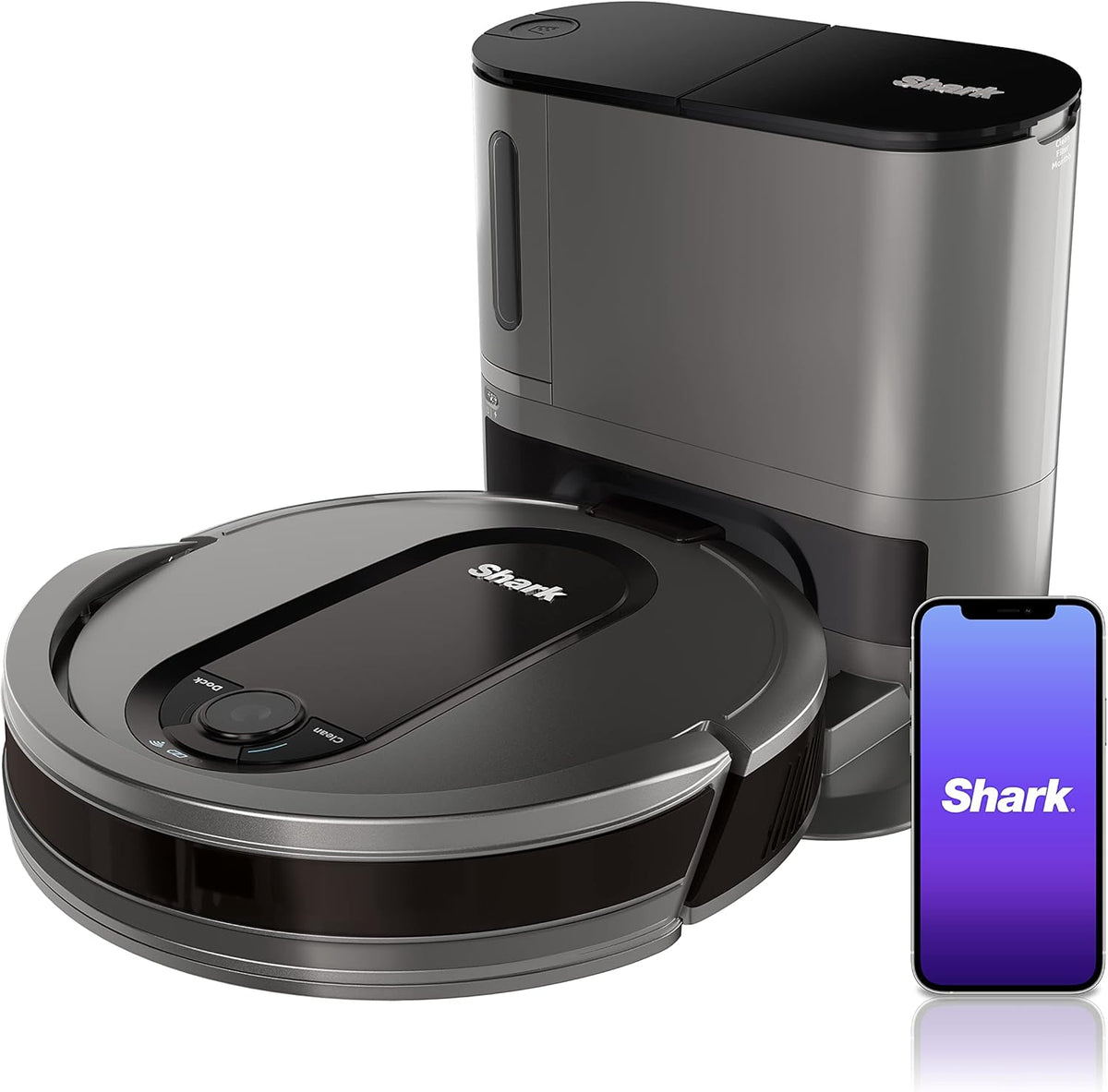 Black Robot Vacuum with Self-Empty Base H6562