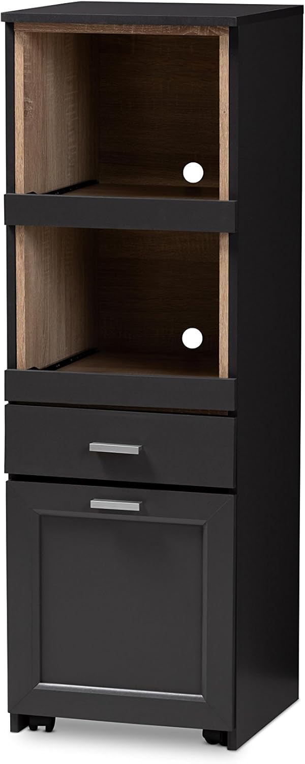 Dark Grey/Oak Brown Kitchen Cabinet V823