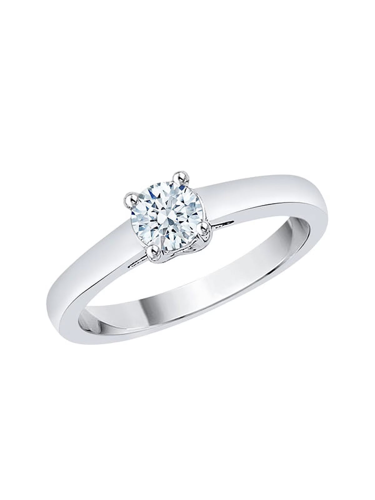 10K Gold Diamond Solitaire Engagement Ring V867