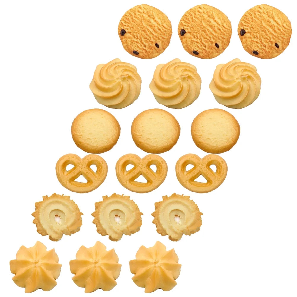 54 Pcs Dollhouse Miniatures Cookies Chocolate Popcorn Biscuit Fake Candy Food Plaything U39270