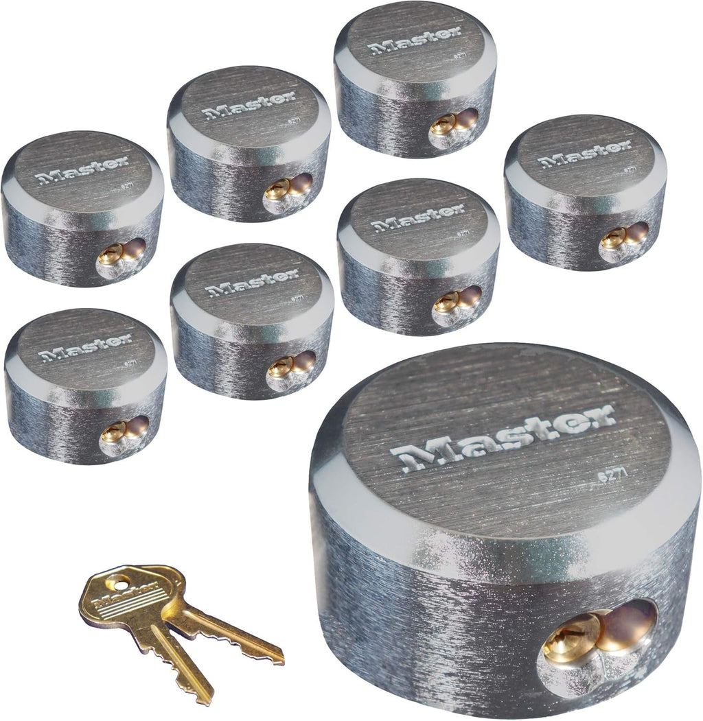 8 Pack Chrome Rekeyable Pin Tumbler Padlock Q605