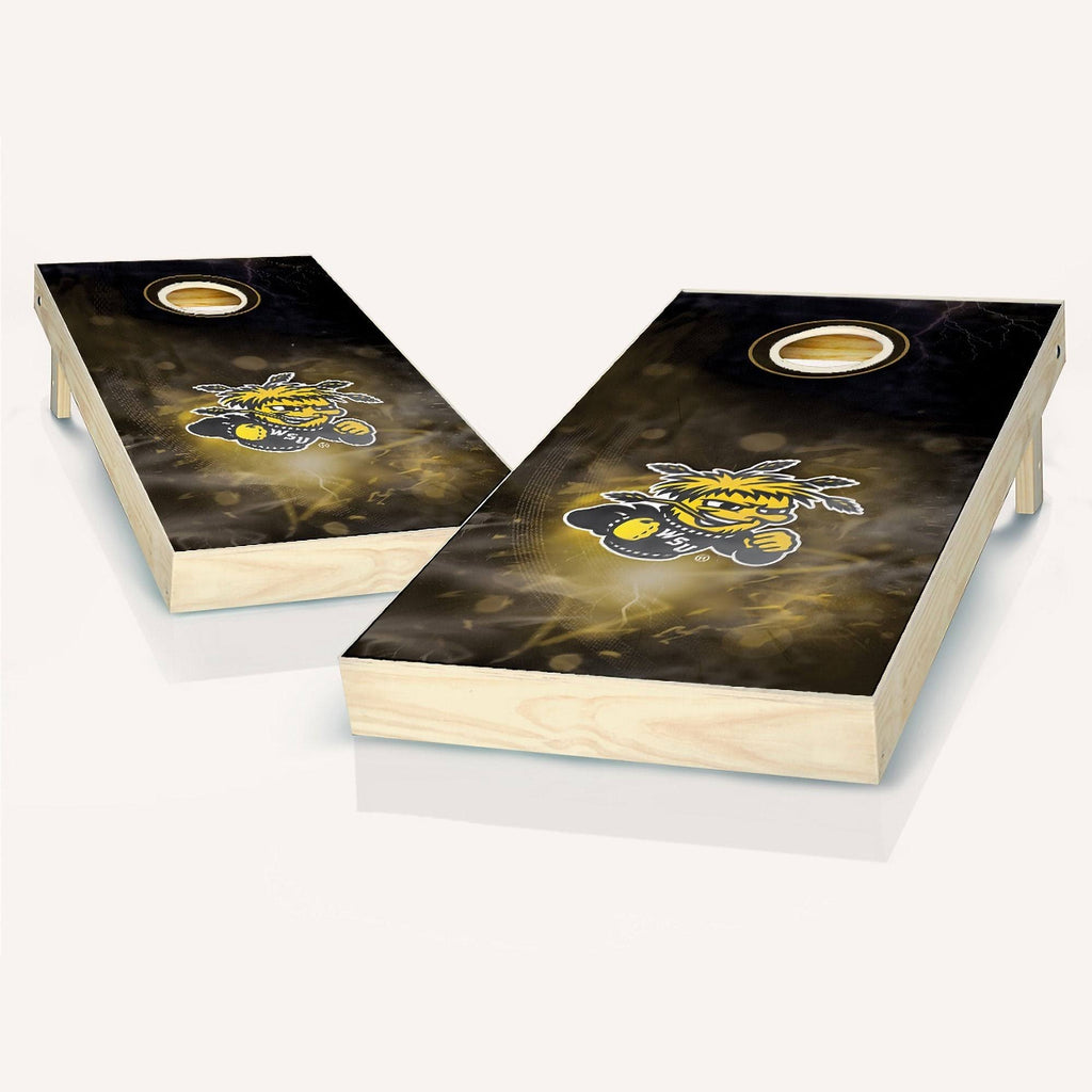 Cornhole Board Set with 8 Team Logo Bags and Carrying Case O873