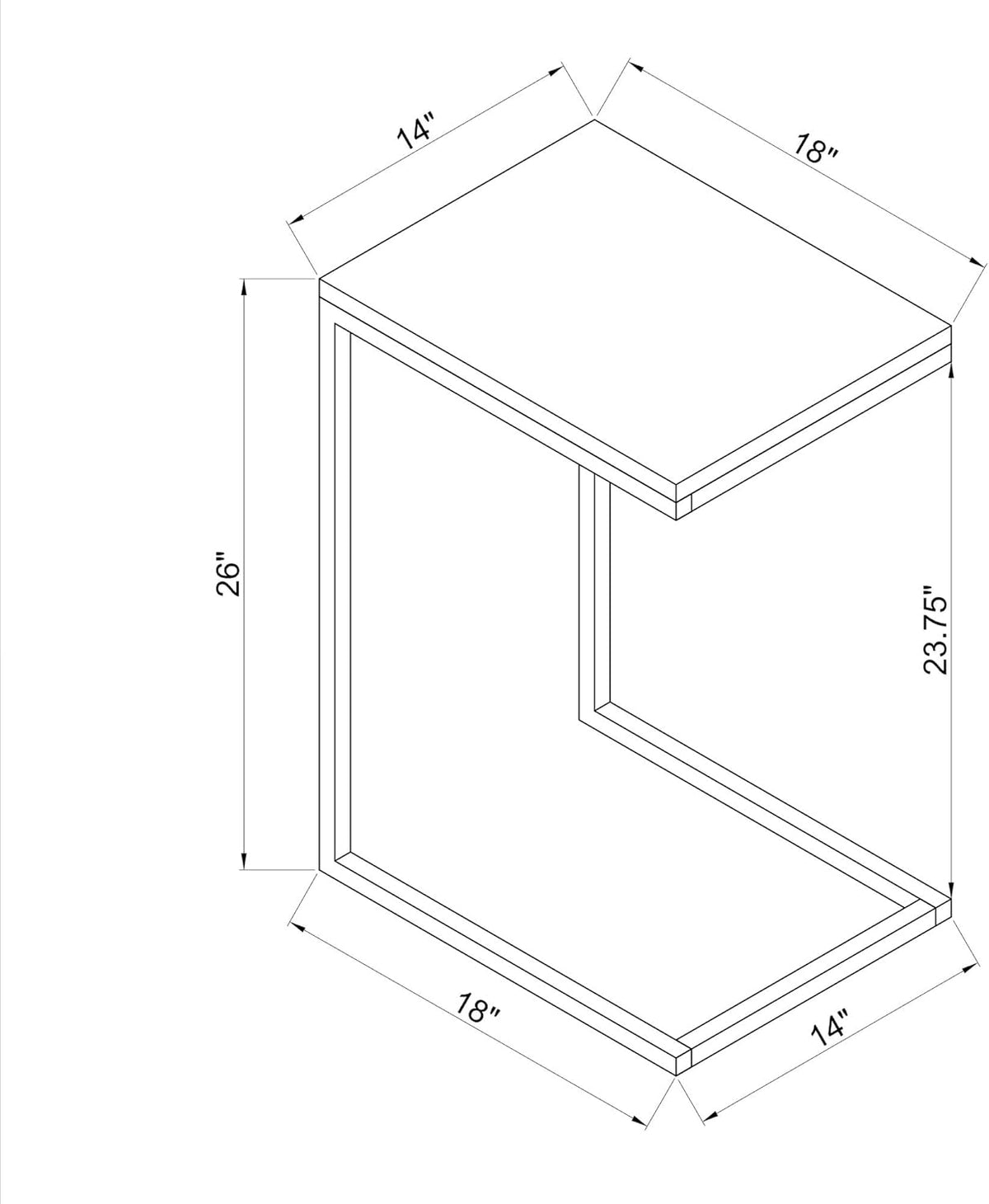 Black Accent C Table M404