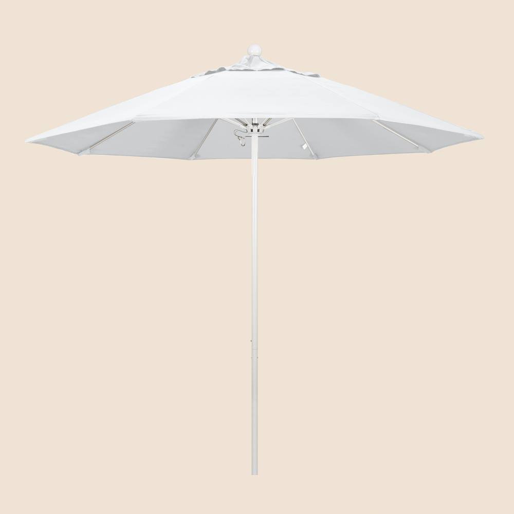 White Olefin Fiberglass Market Umbrella I167020