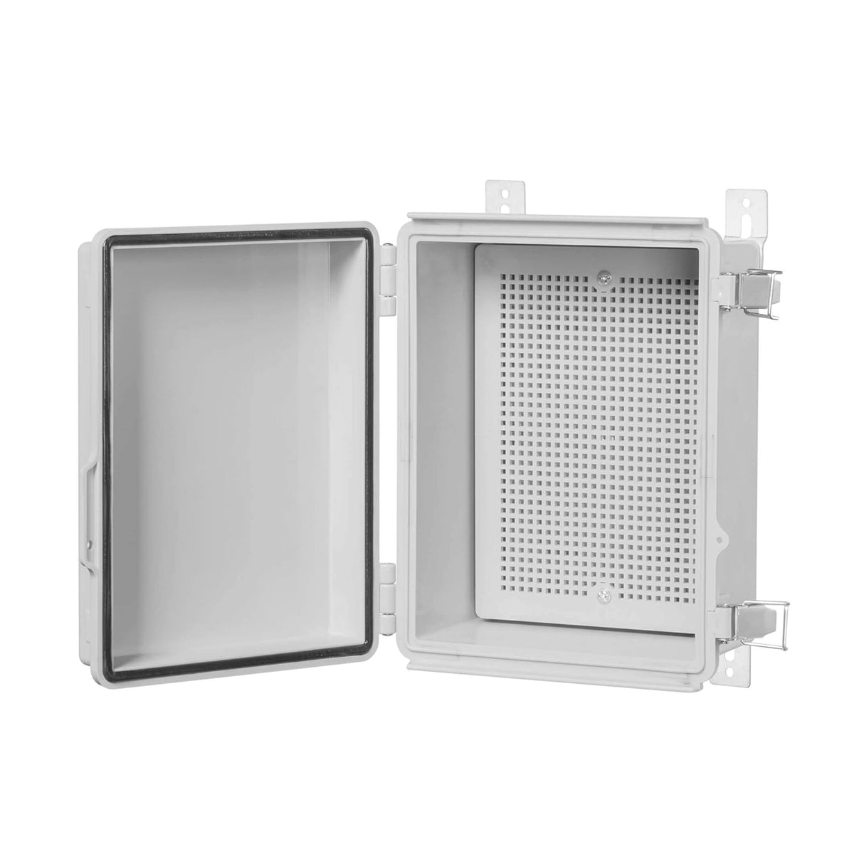 IP67 Waterproof Plastic Junction Box with Hinged Cover and Mounting Plate P375303