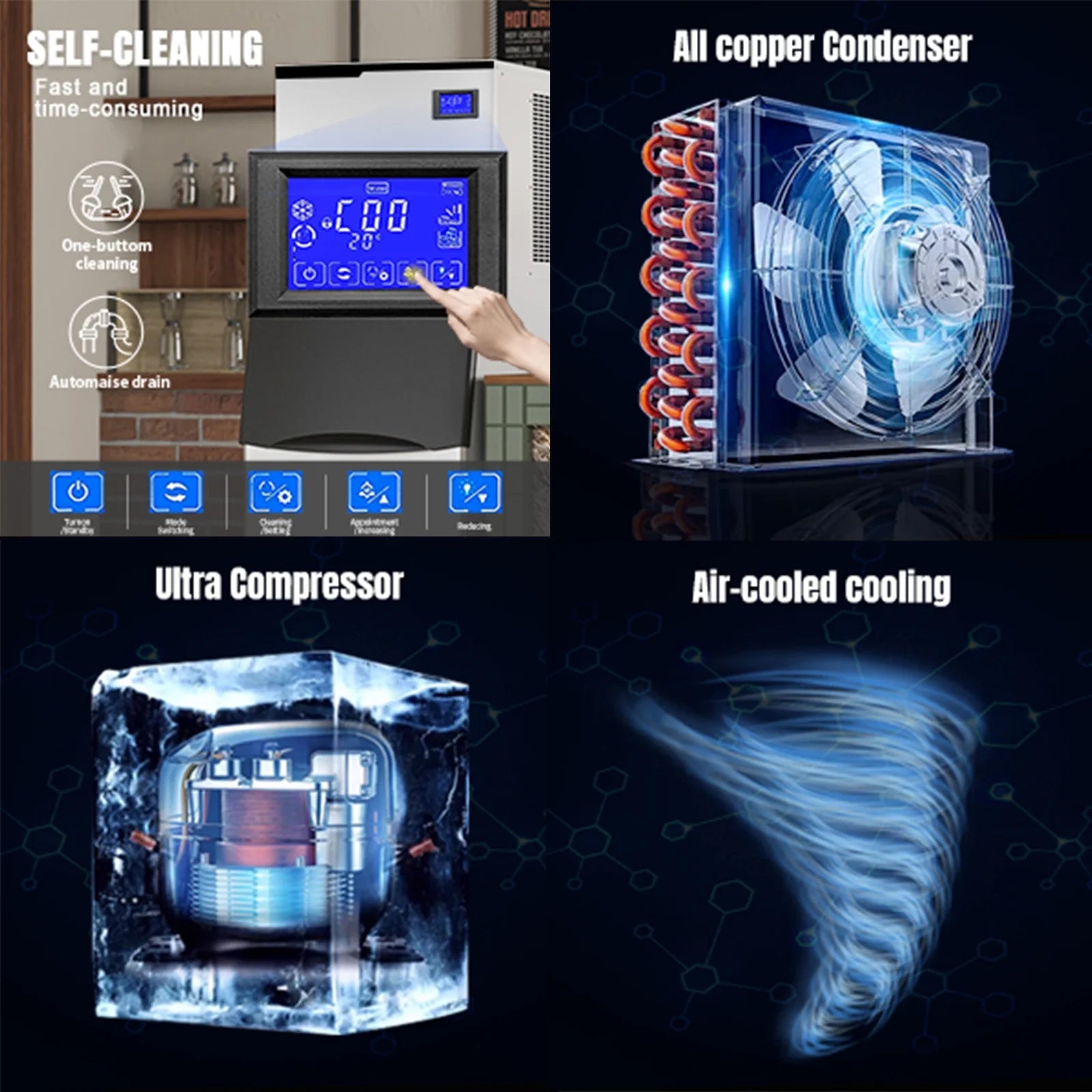 550 LBS/Day Commercial Cube Ice Making Machine X67500