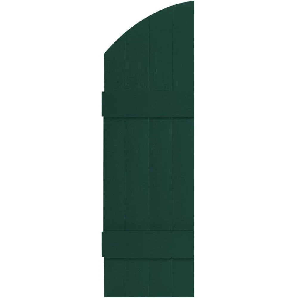 Midnight Green Vinyl Board and Batten Shutters Pair T7981
