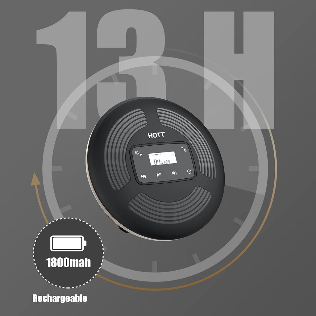 Portable CD Player with Bluetooth 5.0 and FM Transmitter C889