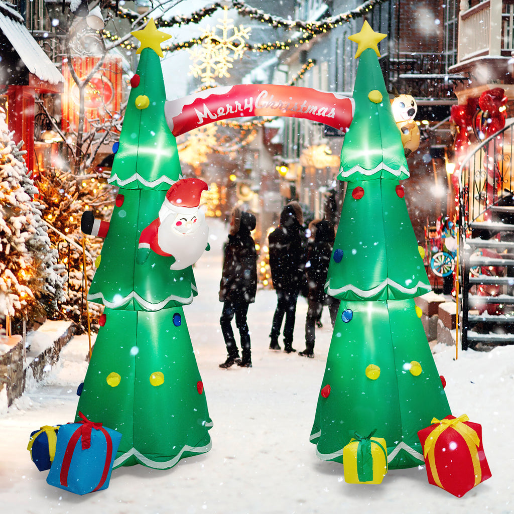 10FT Tall Christmas Inflatable Arch with Air Blower & LEDs E844677