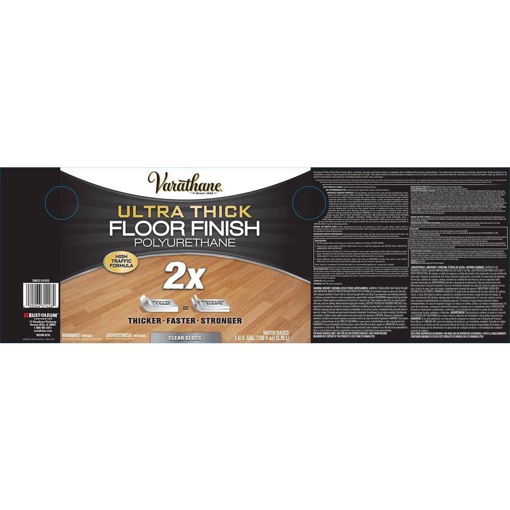 Clear Gloss Water-Based Floor Polyurethane (2-Pack) L1313
