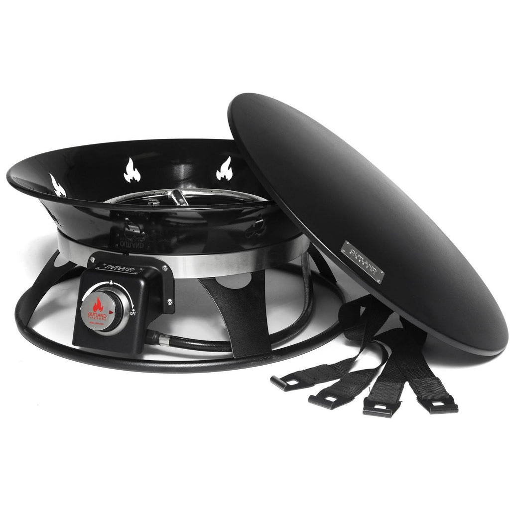 21 Inch Steel Portable Propane Fire Pit with Cover and Carry Kit R9539
