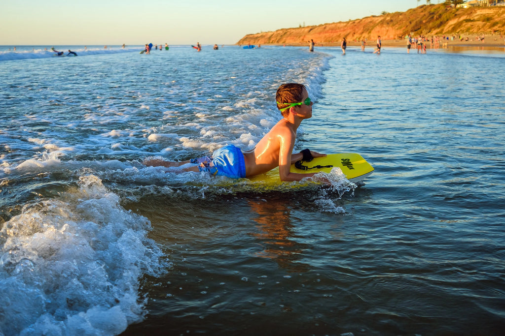 Yellow 41 Inch EPS Core Bodyboard with Wrist Leash R9679
