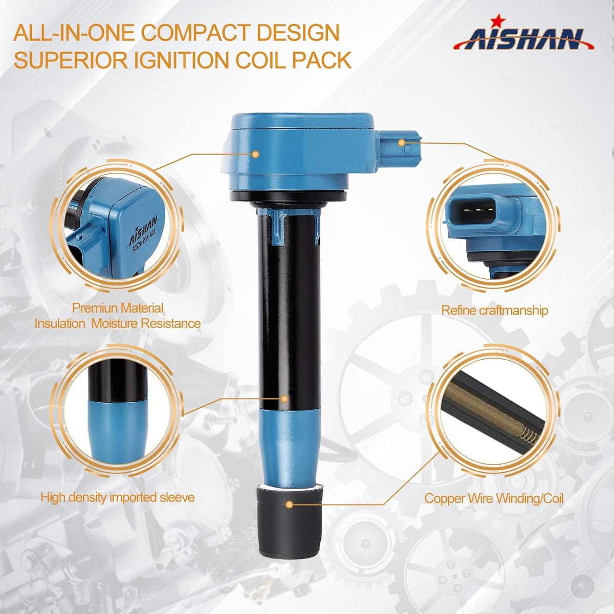 Set of 6 Ignition Coil Pack Compatible with Accord Odyssey 3.0L 3.2L 3.5L V6 TL,CL RL LX EX V6 Vue D142845