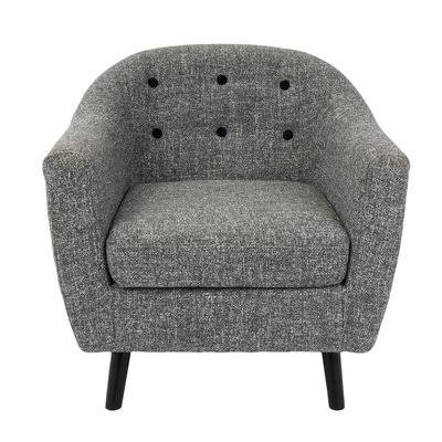 Dark Gray Polyester Blend Barrel Chair A525158