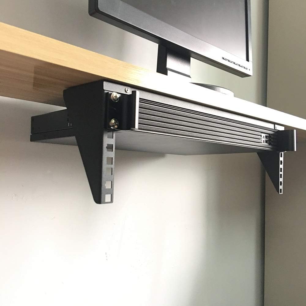 2 Pack 1U Foldable 19 Inches Cold Rolled Steel Vertical Wall Mount Rack Including Hardware A846